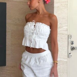 White Fox Secret Society Strapless Top